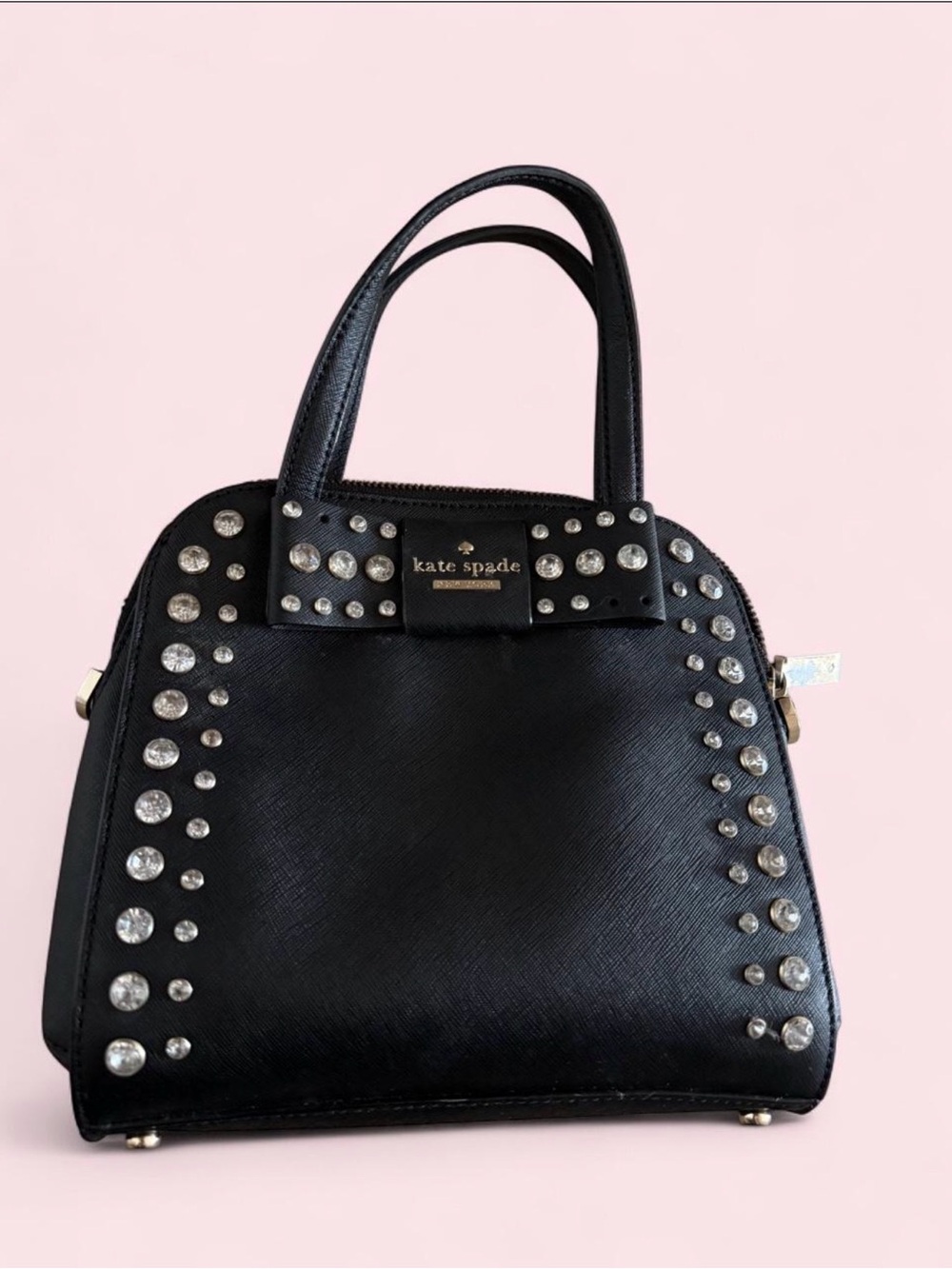 Kate Spade Davies Mews Merriam Satchel Crystal Studded Handbag